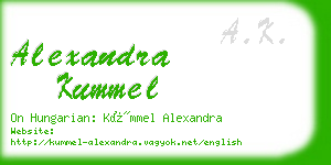 alexandra kummel business card